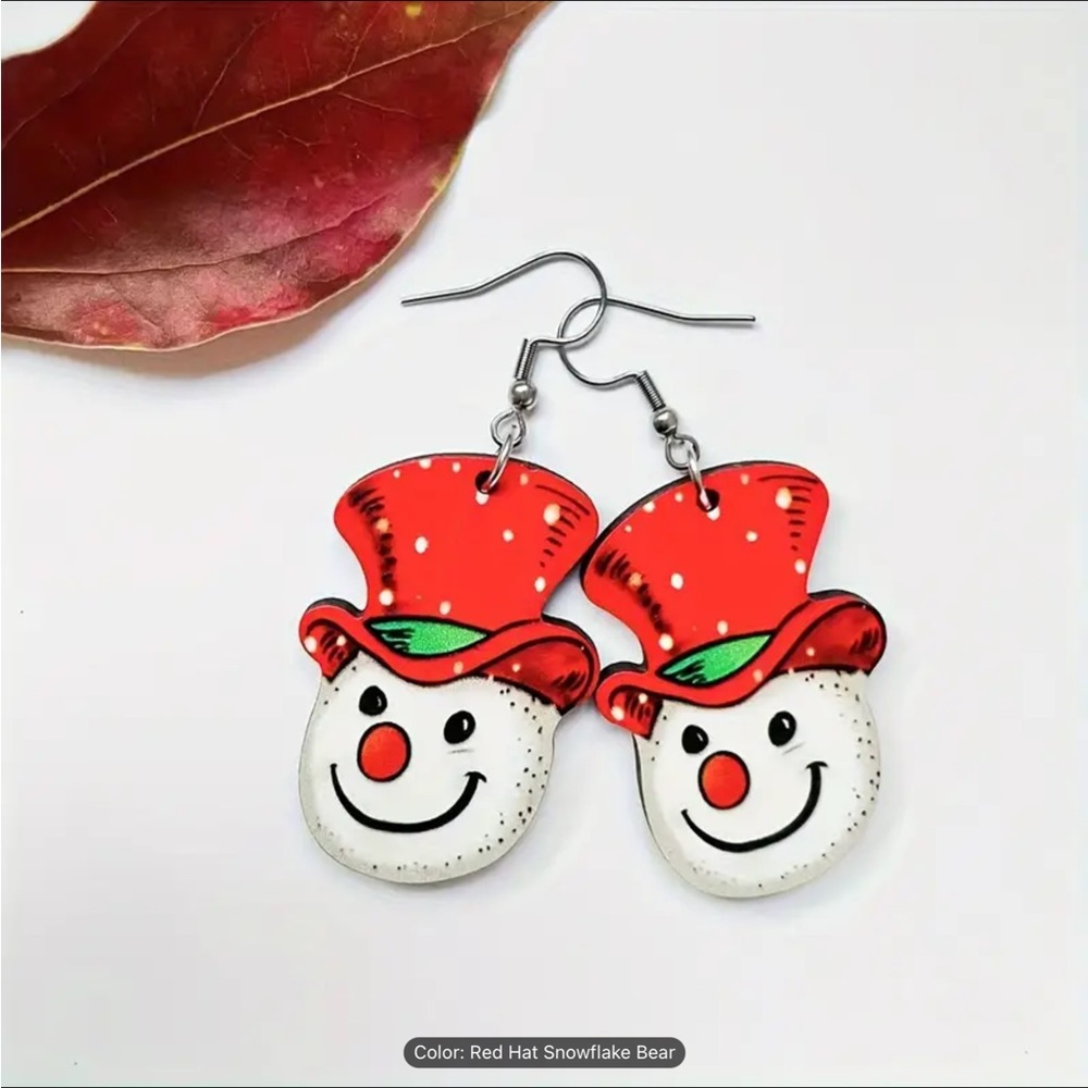 NWT Snowman Christmas Earrings
